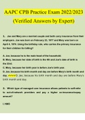 AAPC CPB  Practice Exam Questions and Answers (2022/2023) (Verified Answers by Expert)