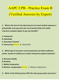 AAPC CPB  Practice Exam B Questions and Answers (2022/2023) (Verified Answers by Expert)