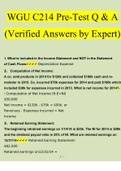 WGU C214 Finance Management  Pre-Test Questions and Answers(2022/2023) (Verified Answers by Expert)