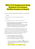 WGU C214 Financial Management Supplemental Study Questions and Answers (2022/2023) (Verified Answers by Expert)