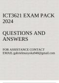 ICT3621 Exam pack 2024(Questions and answers)