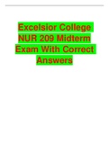 Excelsior College NUR 109 Final Exam Questions With Answers 