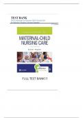 TEST BANK FOR DAVIS ADVANTAGE FOR MATERNAL CHILD NURSING CARE 3RD EDITION SCANNELL CHAPTER 1 – 33 | A, GUIDE | LATEST VERSION | BRANDNEW|  