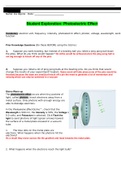 Student Exploration Photoelectric Effect Gizmos