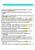 WGU C214 OA Financial Management Practice Test Questions and Answers(2022/2023) (Verified Answers by Expert)