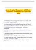 Navy Hospital Corpsman, HCB Test 2 Questions And Answers Graded A+ 2024.