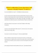 AEM Certification Exam Questions And Answers Already Passed | Graded A+