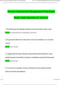 Procore Construction Management Final Exam Study Guide Actual Exam 2024 Questions with 100% Correct Answers Verified Latest Updated