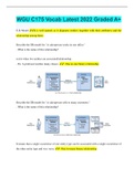 WGU C175 Vocab Latest 2022 Graded A+