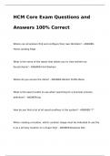 HCM Core Exam Questions and Answers 100% Correct