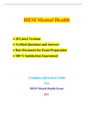 HESI Mental Health