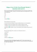 Rutgers Intro To Bio Chem Murphy Module 2 Questions And Answers