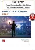 Test Bank for Payroll Accounting 2024, 10th Edition by Landin & Schirmer, ISBN: 9781264443468, All 7 Chapters Covered, Verified Latest Edition