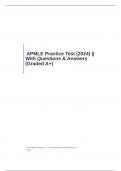 APMLE Practice Test (2024) || With Questions & Answers (Graded A+)