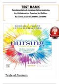 Test Bank for Fundamentals of Nursing, 3rd Edition by Yoost & Crawford, ISBN: 9780323828093, All 42 Chapters Covered, Verified Latest Edition