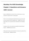 Workday Pro HCM Knowledge Chapter 1 Questions and Answers 100% Correct