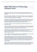 WGU C961 Ethics In Technology Glossary Terms