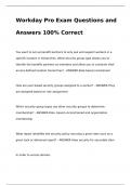 Workday Pro Exam Questions and Answers 100% Correct