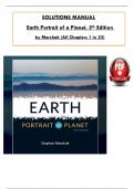 Solution Manual For Earth Portrait of a Planet, 7th Edition by Marshak, ISBN: 9780393882742, All 23 Chapters Covered, Verified Latest Edition