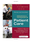 Pierson and Fairchild’s Principles and Techniques of Patient Care 6th Edition Fairchild Test Bank |Complete Guide A+|Instant Download.