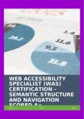 WEB ACCESSIBILITY SPECIALIST (WAS) CERTIFICATION - SEMANTIC STRUCTURE AND NAVIGATION SCORED A+