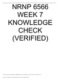 NRNP 6566 WEEK 7 KNOWLEDGE CHECK 