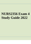 NURS2356 Exam 4 Study Guide 2022 - Questions and Answers.