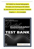 TEST BANK For Dental Radiography: Principles and Techniques 6th Edition by Joen Iannucci & Laura Jansen Howerton, All Chapters 1 to 35  complete Verified editon ISBN:9780323695510