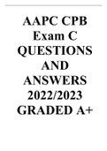 AAPC CPB Exam C QUESTIONS AND ANSWERS 2022/2023 GRADED A+
