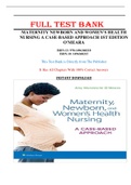 Test Bank for Maternity Newborn and Women's Health Nursing: A Case-Based  Approach 1st Edition O'Meara - Advanced Practice Nursing: Essential  Knowledge - Stuvia US