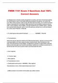 FNRM 1101 Exam 3 Questions And 100% Correct Answers