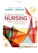 Public Health Nursing Population-Centered Health Care in the Community 10th Edition Stanhope Test Bank |Complete Guide A+|Instant Download .