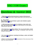 NSG 3100 Exam 3 Questions and Answers (2022) (Verified Answers)