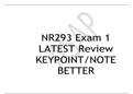 NR293 Exam 1  LATEST Review KEYPOINT/NOTE BETTER