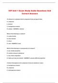 ICP Unit 1 Exam Study Guide Questions And Correct Answers