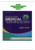 Test Bank For Quick & Easy Medical Terminology 7th Edition By Peggy C. Leonard