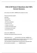 CVA & ICP Exam 6 Questions And 100% Correct Answers