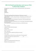 BIO 116 Final Exam Questions And Answers With Verified Study Solutions