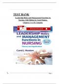 Test Bank For Leadership Roles and Management Functions in Nursing, 11th Edition by Huston, All 25 Chapters Covered and Verified, |guaranteed pass A+