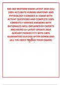 BIO-202 MIDTERM EXAM LATEST 2024 GCU 100% ACCURATE HUMAN ANATOMY AND PHYSIOLOGY II GRADED A+ EXAM WITH ACTUAT QUESTIONS AND COMPLETE 100% CORRECTLY VERIFIED ANSWERS WITH RATIONALES WELL EXPLAINED BY EXPERTS AND RATED A+ LATEST UPDATE 2024 ALREADY PASSED!!