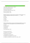 BIO 251: EXAM 3 Exam Prep Questions And Answers (202472025