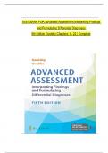 TEST BANK For Advanced Assessment Interpreting Findings and Formulating Differential Diagnoses, 5th Edition by Goolsby, All Chapters 1 to 22 complete Verified editon|newest edirion 2024|25 A+