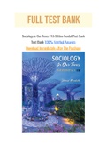 Sociology in Our Times 11th Edition Kendall Test Bank