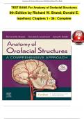 TEST BANK For Anatomy of Orofacial Structures  9th Edition by Richard W. Brand; Donald E. Isselhard, Chapters 1 - 36 | Complete  