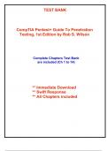 Test Bank for CompTIA Pentest+ Guide To Penetration Testing, 1st Edition by Wilson (All Chapters included)