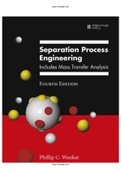 Separation Process Engineering Includes Mass Transfer Analysis 4th Edition Wankat Solutions Manual