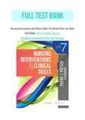 Nursing Interventions and Clinical Skills 7th Edition Potter Test Bank