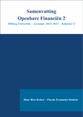 Openbare Financiën 2 - Samenvatting