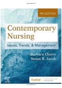 Test Bank For Contemporary Nursing Issues, Trends, & Management 9th Edition by Barbara Cherry, Susan R. Jacob Chapter 128