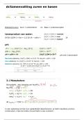 Samenvatting - zuren en basen (Analytische Chemie)